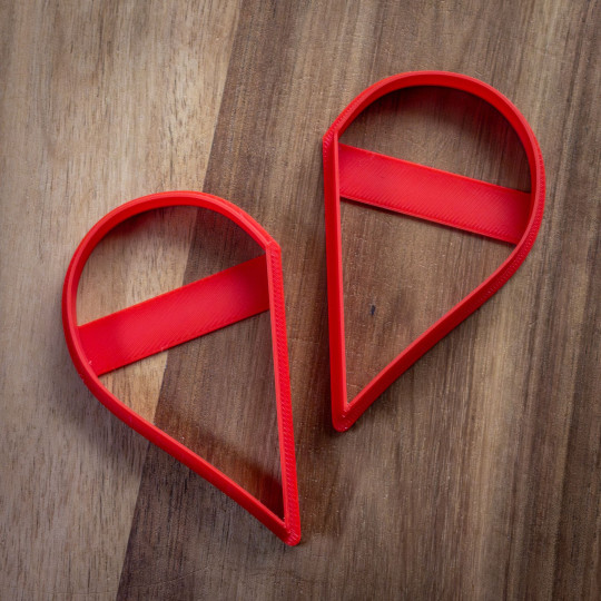 Half heart cookie cutter Half heart cookie cutter