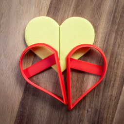 Half heart cookie cutter