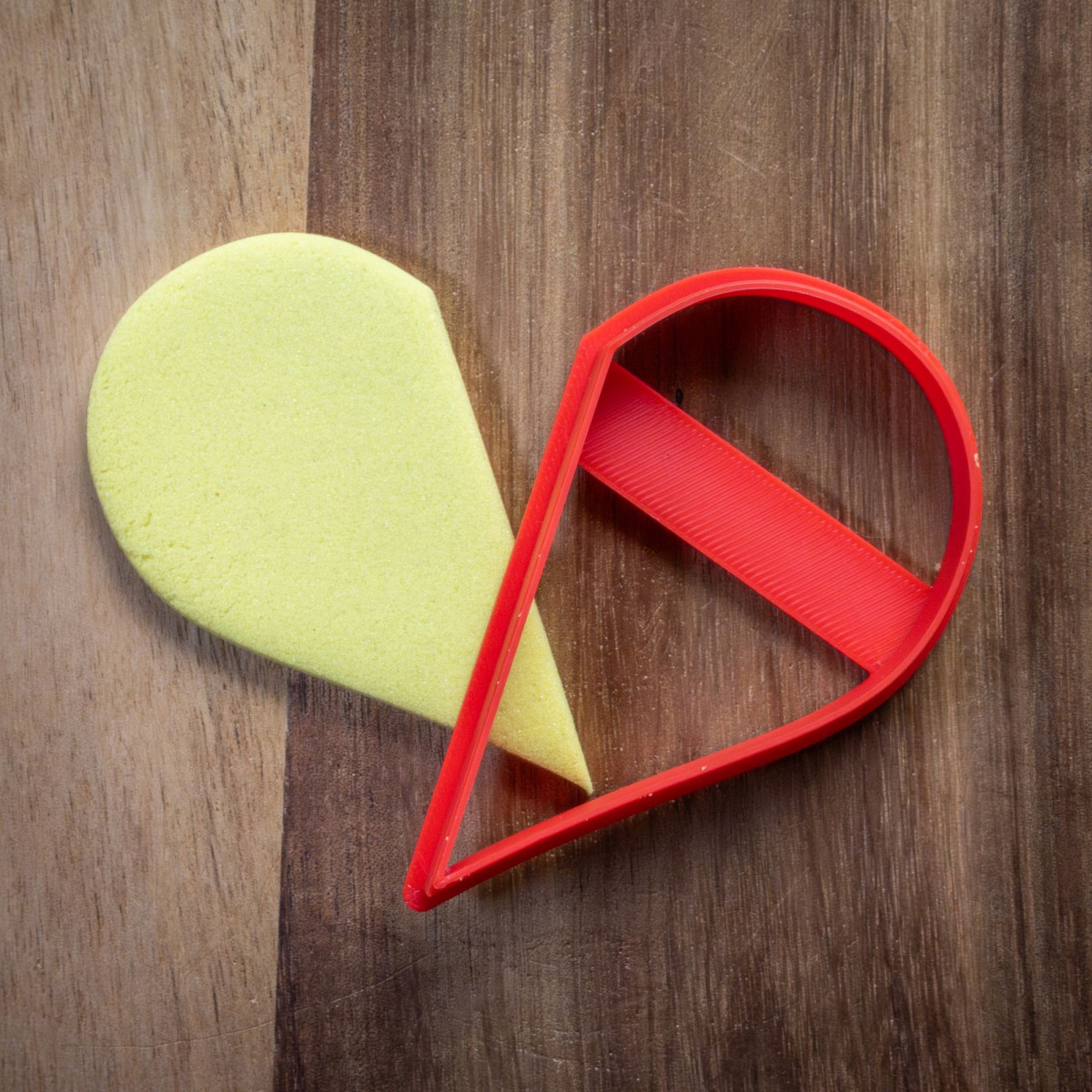 Half heart cookie cutter
