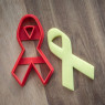 Awareness cancer ribbon cookie cutter