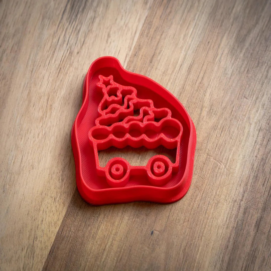 Cart with christmas tree | Cookie Cutter