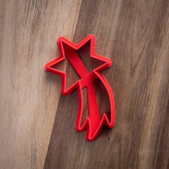 Falling Star Cookie Cutter | Outline