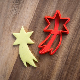 Falling Star Cookie Cutter | Outline